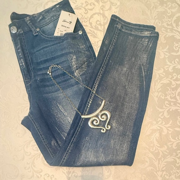 NWT Seven 7 embellished Jeans size 10 - Picture 5 of 7